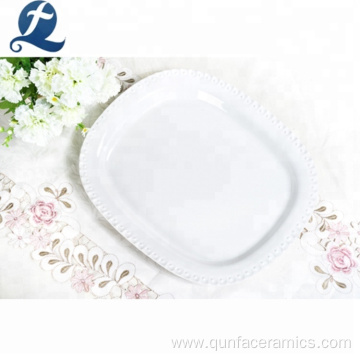 Hotel Restaurant White Ceramic Tableware Dinnerware Sets